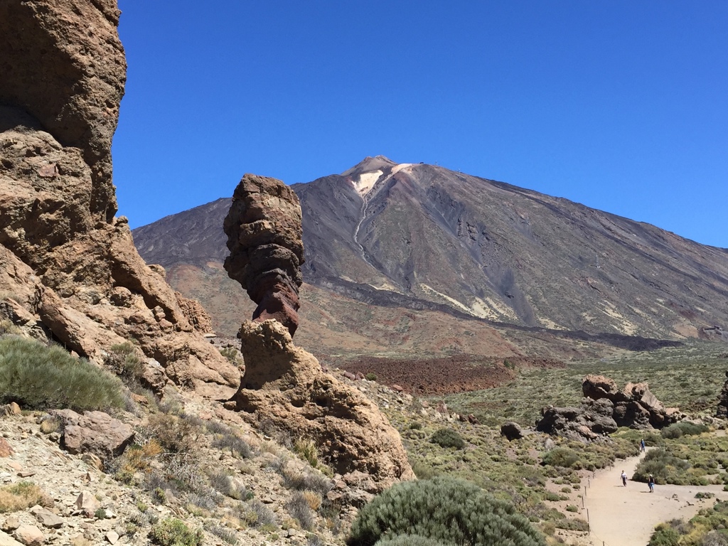 Uitzicht op de vulkaan El Teide in Nationaal Park Teide op Tenerife.