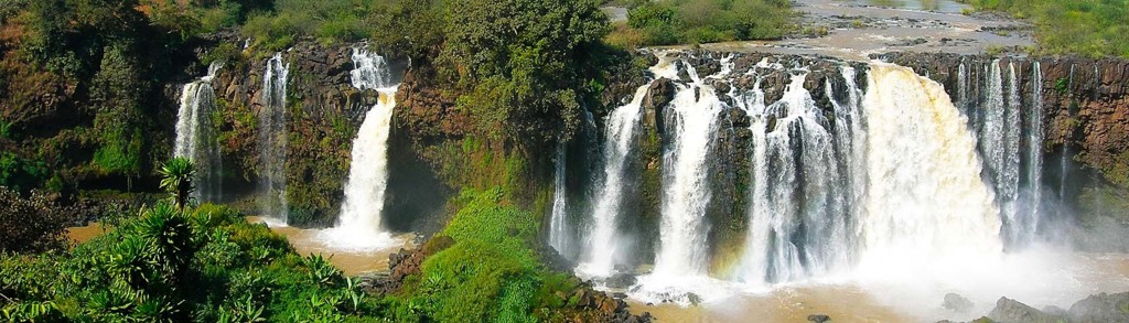 Blauwe Nijl-watervallen bij Bahir Dar in Ethiopië tijdens een groepsrondreis.