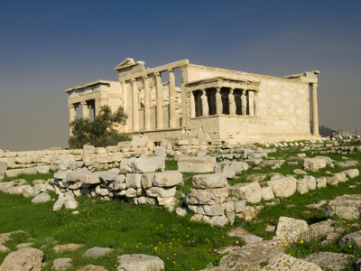 Erechtheion-tempel op de Akropolis in Athene tijdens de route Griekenland meivakantie, 9 dagen.