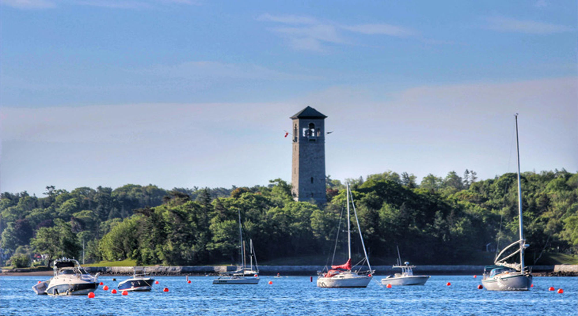 Haven van Halifax met boten