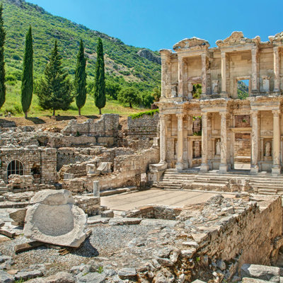 Bibliotheek van Celsus in Efeze, hoogtepunt van een groepsrondreis Turkije.