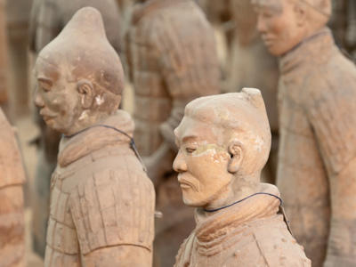 Terracottasoldaten van het Terracottaleger in Xi’an, China.