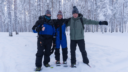 Sneeuwschoenwandeling in Fins Lapland