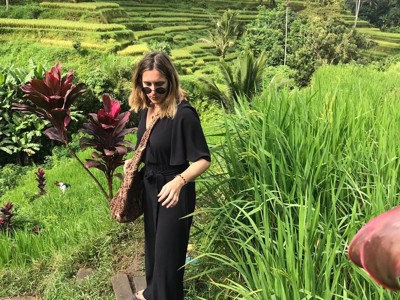 Wandelen langs de rijstterrassen van Bali tijdens de route Bali & Lombok.
