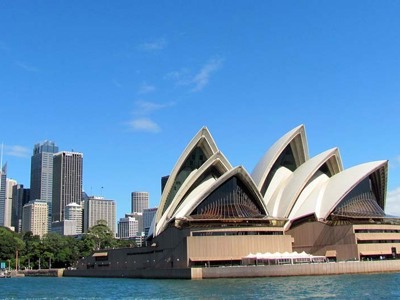 Sydney Opera House aan de haven, onderdeel van de Route Australië kampeer- & hotelreis van 21 dagen.