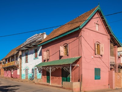 Kleurrijke koloniale huizen in Antsirabe langs de Route Madagascar, 19 dagen.