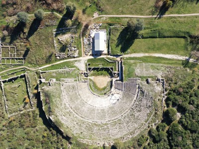 het antieke theater van Dodona in Noord-Griekenland.