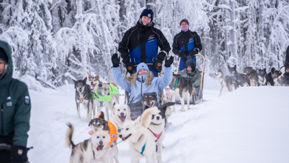 Huskysledetocht in Fins Lapland