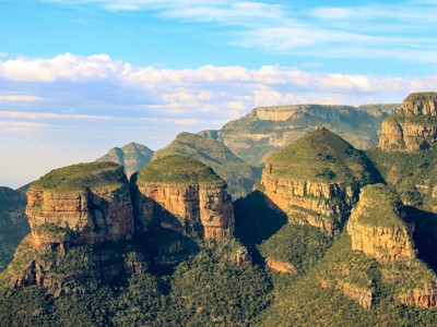 Uitzicht op de Three Rondavels in Blyde River Canyon, Zuid-Afrika.
