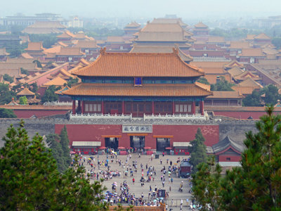 Uitzicht over de Verboden Stad in Beijing tijdens een groepsrondreis China.