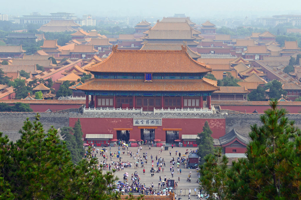 Uitzicht over de Verboden Stad in Beijing tijdens een groepsrondreis China.