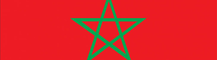 Vlag van Marokko bij nieuws over de situatie na de aardbeving.
