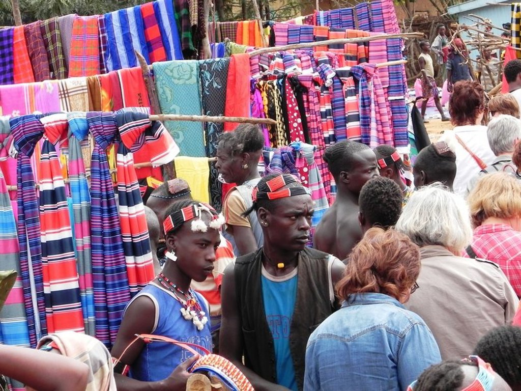 Groene savanne met acaciabomen en grazende zebra’s tijdens een groepsrondreis door Ethiopië.