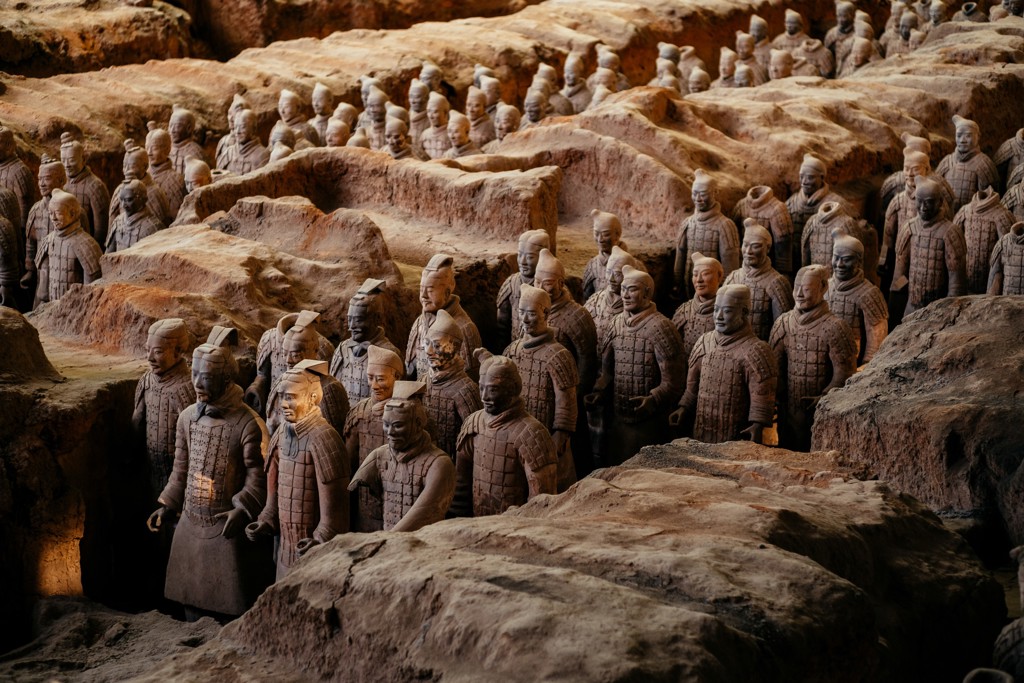 Terracottaleger in Xi’an, hoogtepunt van de groepsrondreis Zijderoute met de trein.