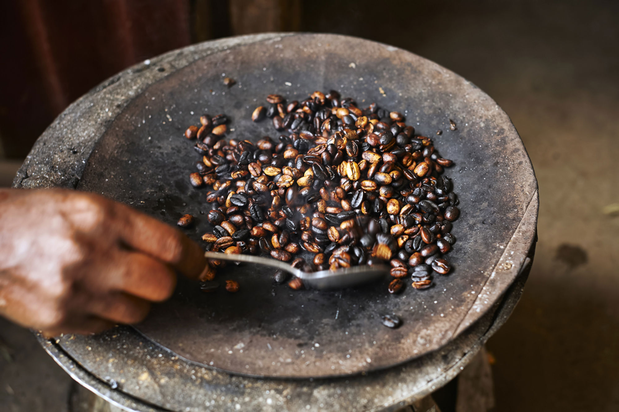 Koffiebonen in Ethiopië Koffiebonen in Ethiopië