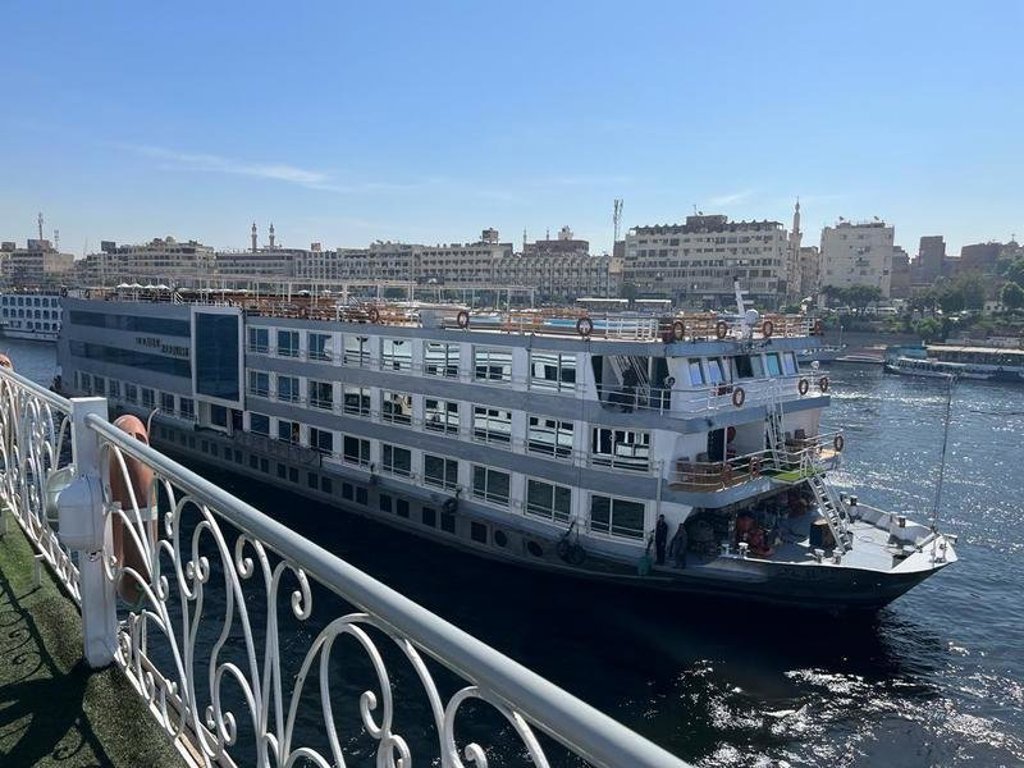 Skyline van Caïro met de Nijl tijdens de groepsrondreis Egypte Hoogtepunten.