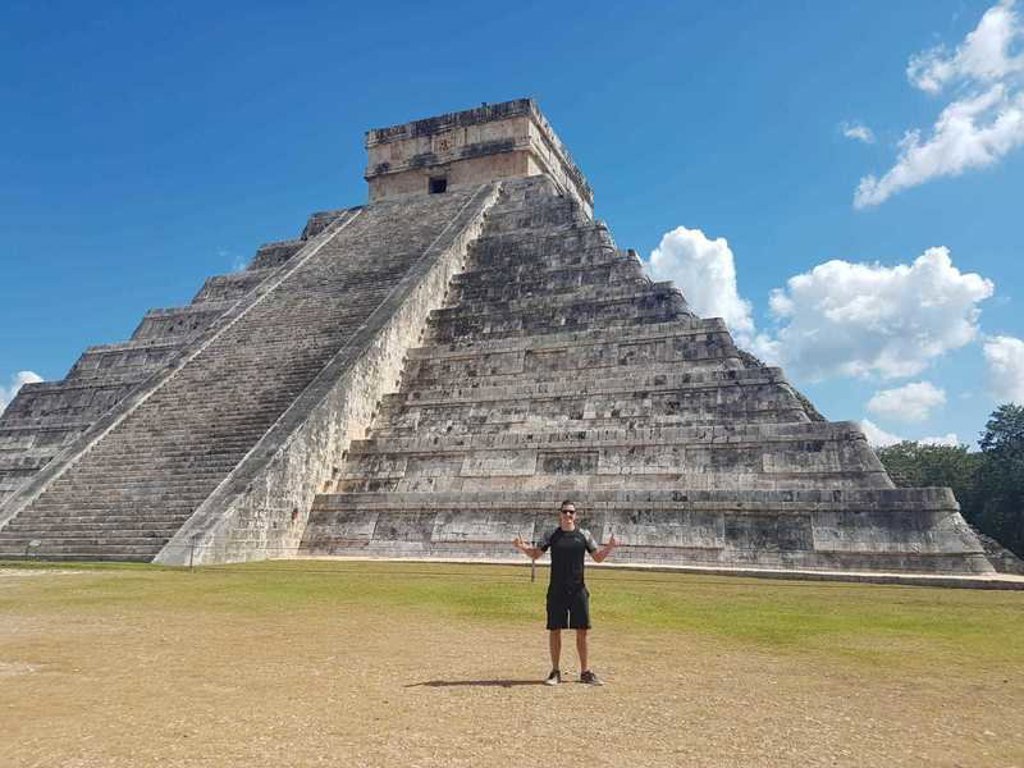Maya-tempel van Chichén Itzá tijdens een groepsrondreis Mexico.