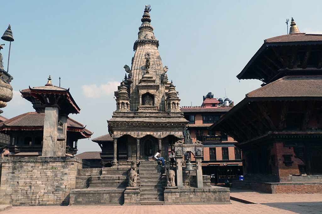 Tempel op Durbar Square in Kathmandu, hoogtepunt van de groepsrondreis Noord-India en Nepal.
