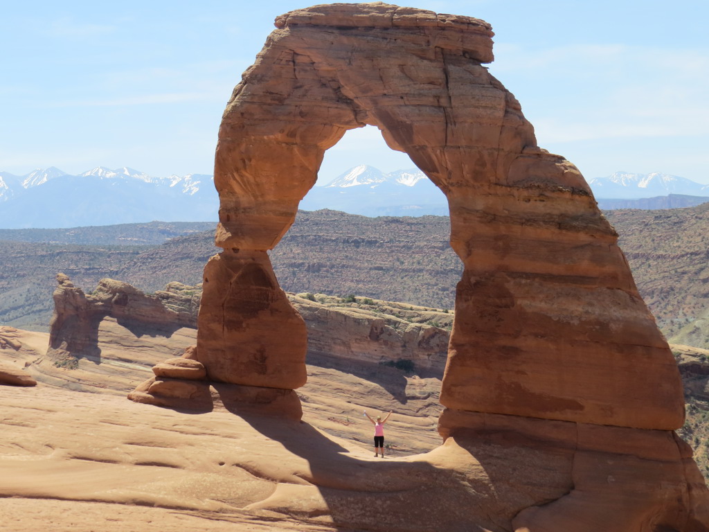 Delicate Arch in Arches National Park, Utah, tijdens groepsrondreis Verenigde Staten West.