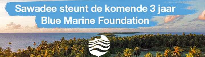 Sawadee steunt de komende 3 jaar Blue Marine Foundation voor bescherming van zee en koraalriffen.