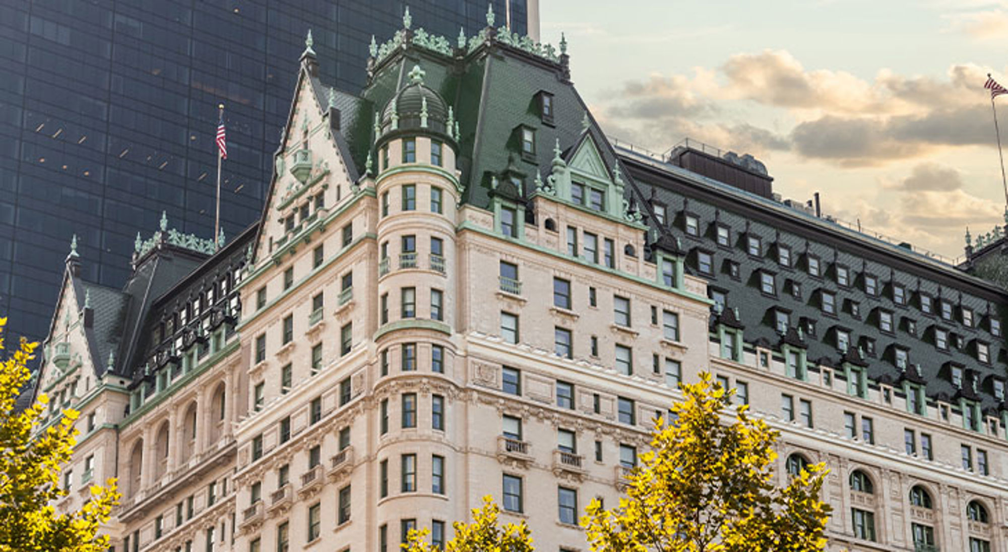 Plaza Hotel New York Historisch hotelgebouw The Plaza aan Central Park in New York.