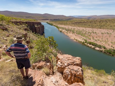 Uitzicht over de Murchison River in Kalbarri National Park tijdens de Route West Australië, 25 dagen.