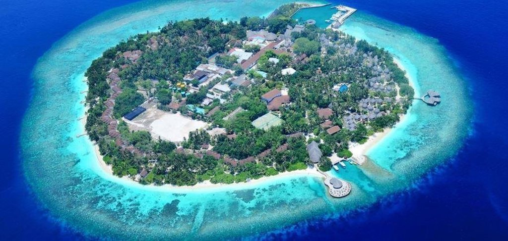 Gezin op een rots bij de zee tijdens een familiereis Sri Lanka en Malediven.